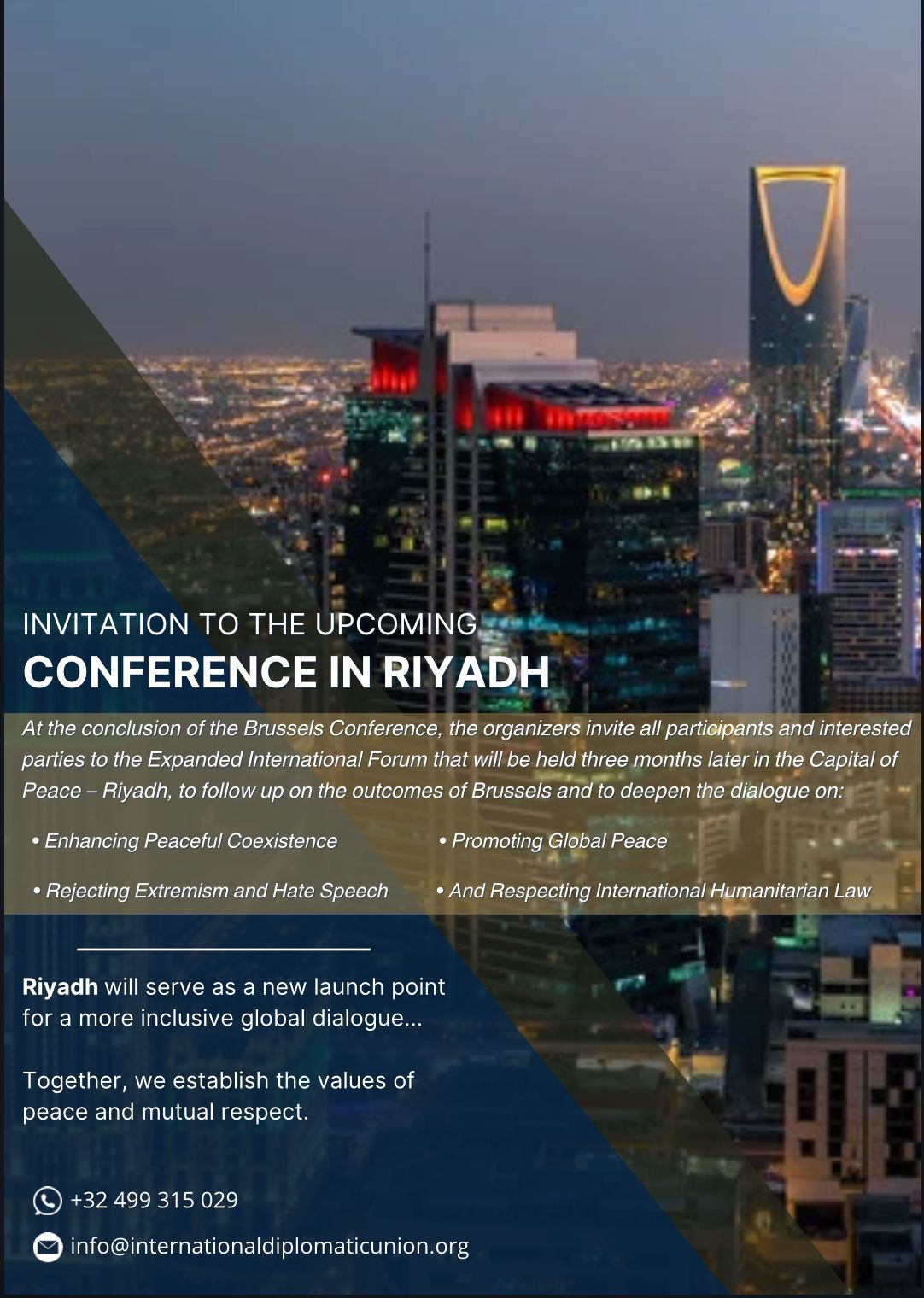 Invitation to Conference in Riyadh